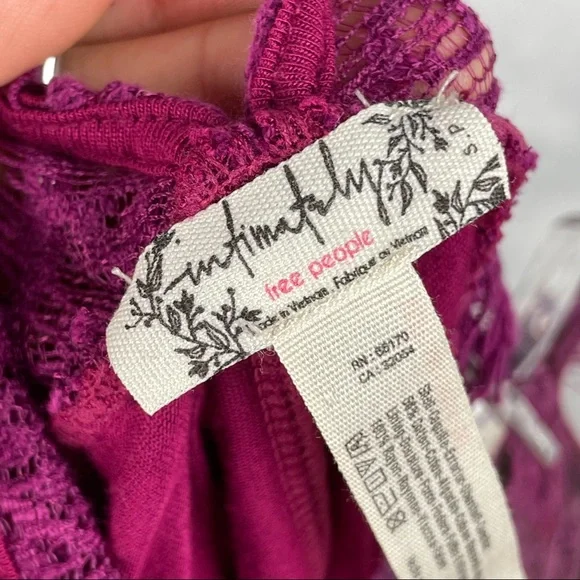 Free People Burgundy Lace Mini Dress - Picture 9 of 11